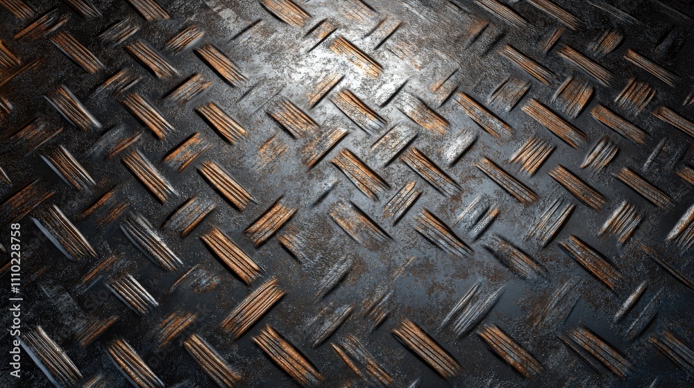 Aufkleber rustic steel grate texture featuring woven patterns suitable for industrial backgrounds and designs.