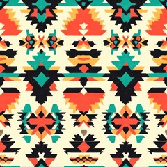 Colorful geometric ethnic pattern.