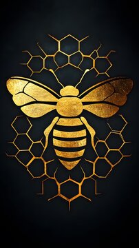 a luxury logo for a bee company