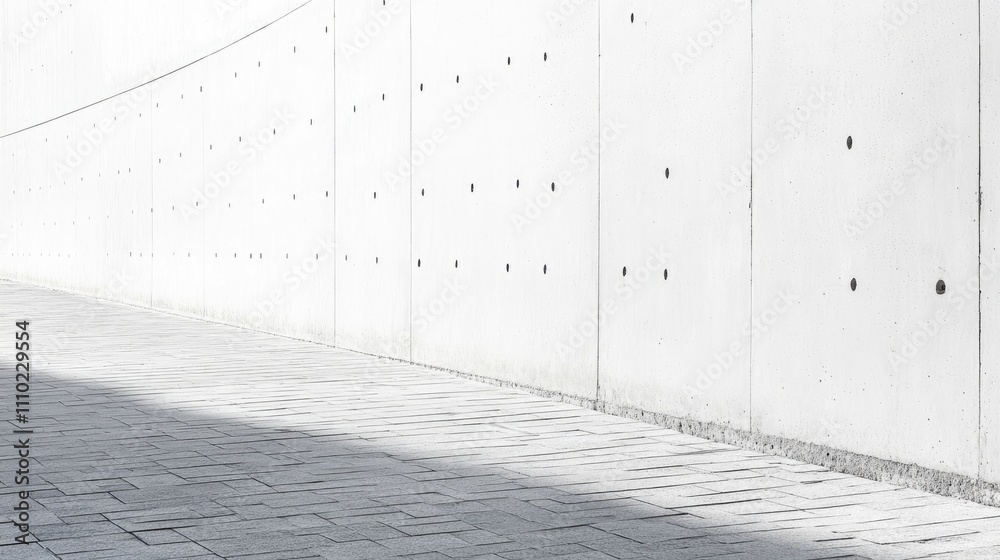 Aufkleber modern architectural design featuring autoclaved aerated concrete wall with textured surface and sha