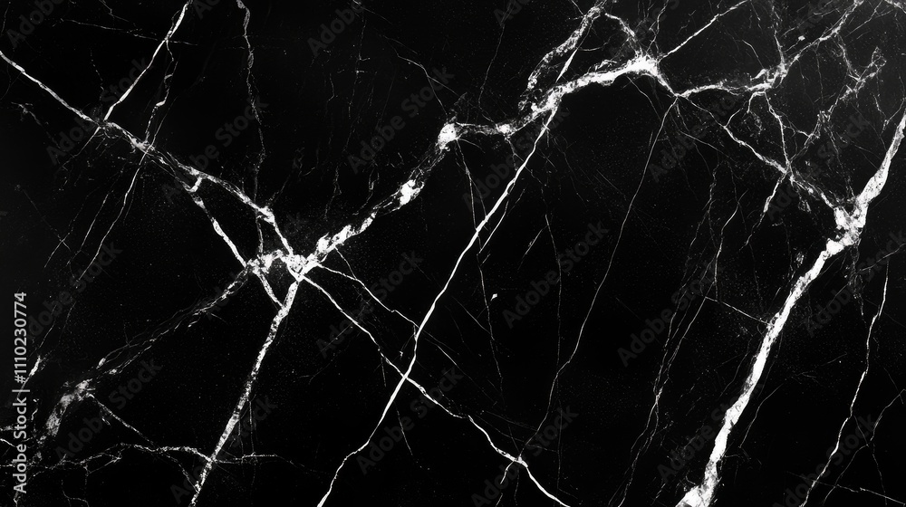 Aufkleber black marble texture with white veins for elegant background design and decorative surfaces in archi