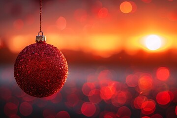 Fototapeta premium Close up of christmas tree adorned with festive decorations and ornaments for the holiday season