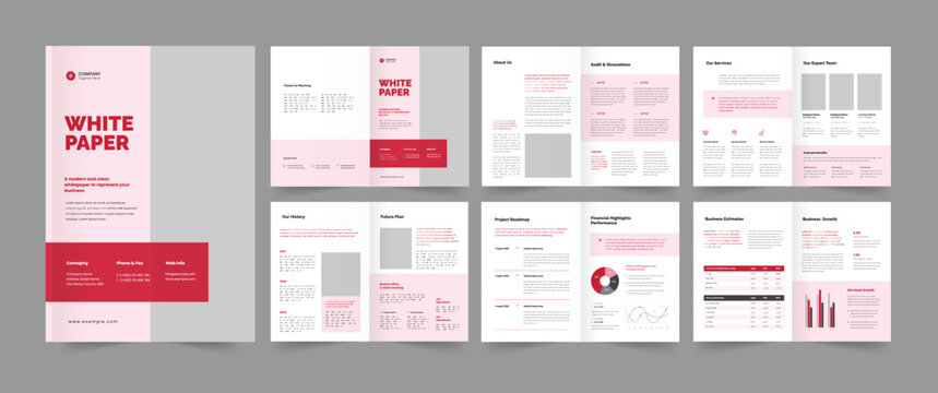 Modern Whitepaper Design Company brochure Template