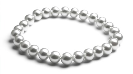 Silver pearl bracelet