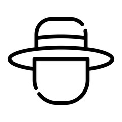 straw hat cutline icon