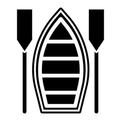 rowing boat glyph icon