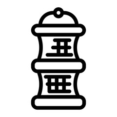 fish basket line icon