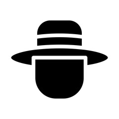 straw hat solid icon