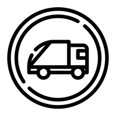 Obraz premium trash car cutline icon