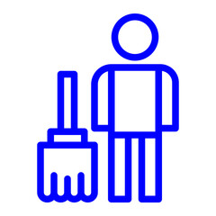 public cleaner color icon