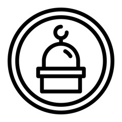 mosque area line icon