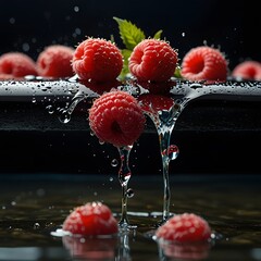 strawberry in water