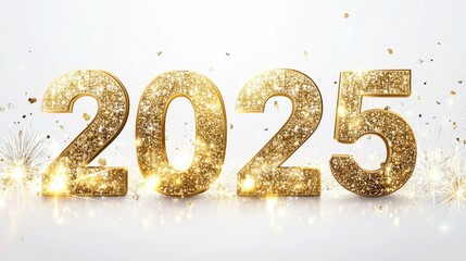 A radiant golden  with sparkling highlights on a seamless white background, evoking a festive atmosphere