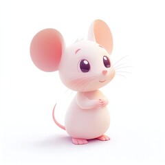 Cute cartoon mouse illustration.
