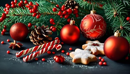 Festive holiday decorations cozy living room food arrangement christmas atmosphere close-up view seasonal cheer and tradition