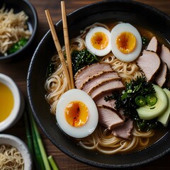 fried eggs with bacon