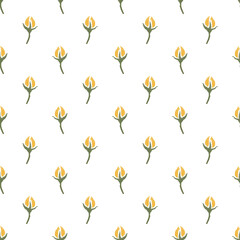 yellow rose seamless pattern, watercolor design for background, wallpaper, carpet, cloth, batik, textile, embroidery, sarong, interior decoration, floor, curtain, fabric print, silk