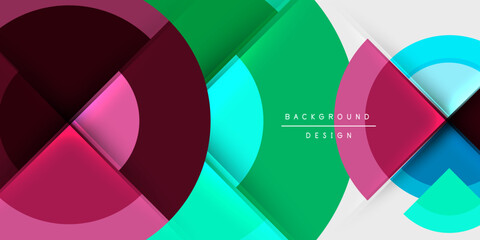 Techno circles and semi circles. Vector Illustration For Wallpaper, Banner, Background, Card, Book Illustration, landing page