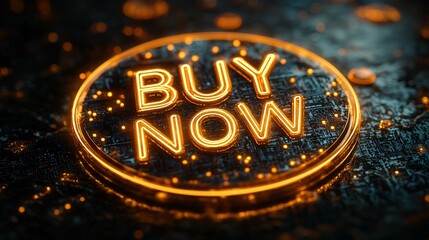 Eye-catching promotional sign encouraging immediate purchase for modern retail setting