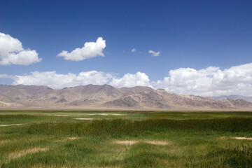 Landscape in the Pamir Mountains of Gorno-Badakhshan region in Tajikistan