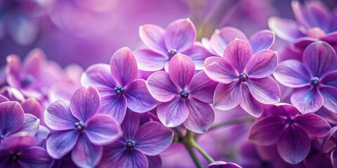 A Close-Up View of Delicate Lilac Petals in Full Bloom, Capturing the Essence of Spring's Fragrant Beauty