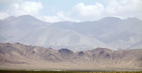 Landscape in the Pamir Mountains of Gorno-Badakhshan region in Tajikistan