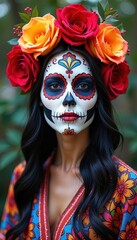 Celebration of Life through Colorful Day of the Dead Traditions and Rituals.