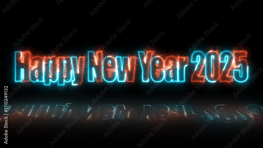 Fototapete glowing neon fire text 