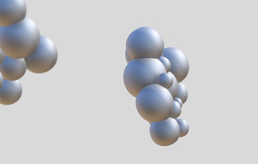 3d silver material bubble grey texture spheres background render