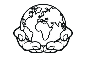 hands lifting the earth