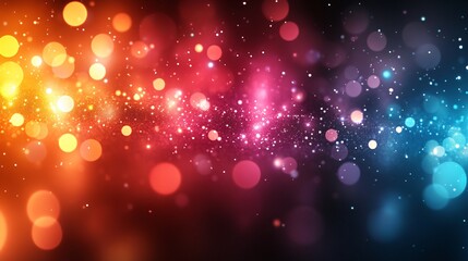 Obraz premium Colorful gradient background with glowing bokeh lights for digital design