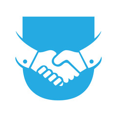 Initial Letter U Agreement Logo Concept With Handshake Icon Vector Template