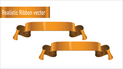 Realistic ribbon vector set design