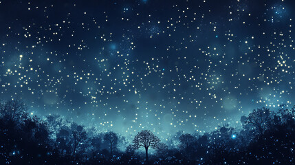 Obraz premium Abstract image starry sky or space, consisting of points, lines, and shapes in the form of tree, stars and the universe. Vector business. Sacred geometry. Connected dots