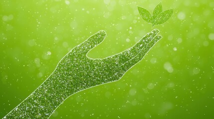 Hand reaching out of polluted water, symbolizing water pollution & need for clean water resources & environmental protection. 