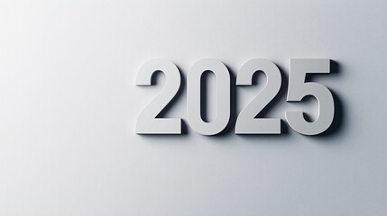 Bold typography design showcasing the year 2025 in sleek modern style