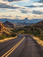 Fototapeta premium Desert views along Arizona State Route 88, a former stagecoach route known as the Apache Trail.