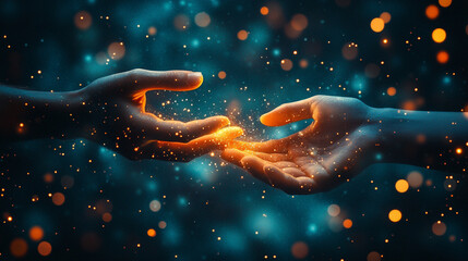 Hands reaching out to help each other from above symbolizing compassion, unity, support, and hope in times of need showcasing the power of human connection and kindness