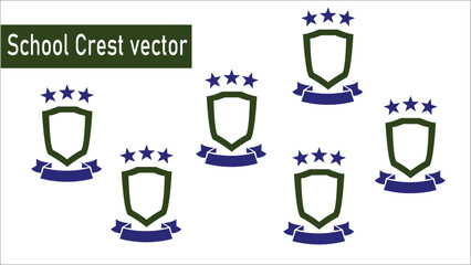 School Crest Vector Set design
