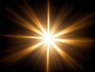 Obraz premium Golden Radiance: A Celestial Burst of Light