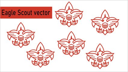 Eagle scout vector set design