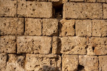 Rows of columns in Perge, Antalya, Turkey. Remains of colonnaded street in Pamphylian ancient city.