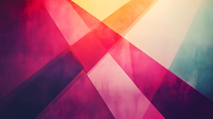 Abstract geometric design with vibrant colors and intersecting shapes.