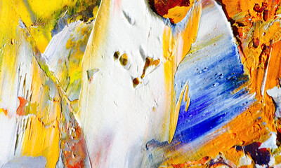 Fototapeta premium Abstract art background . Hand painting artwork on canvas .