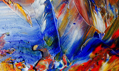 Abstract art background . Hand painting artwork on canvas .