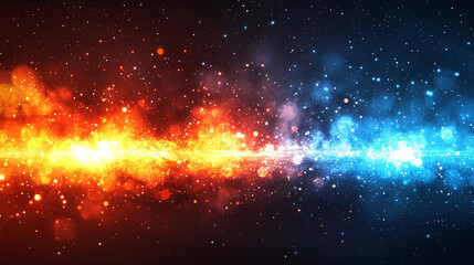 Naklejka premium Vibrant and dynamic colorful background showcasing a sense of chaos and hyperspeed motion featuring a blend of swirling energy patterns and radiant light streaks evoking futuristic and energetic theme