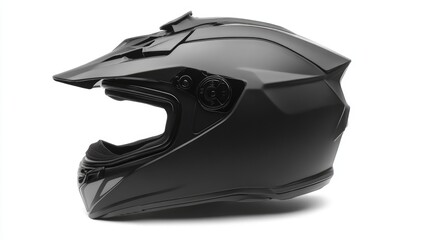 Contemporary motorcycle helmet displayed against a clean white background showcasing modern design and sleek contours