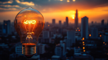 glowing lightbulb on a table against a softly blurred background symbolizes innovation creativity bright ideas and inspiration representing moments of clarity and potential for problem-solving