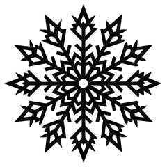 snowflake icon silhouette vector illustration