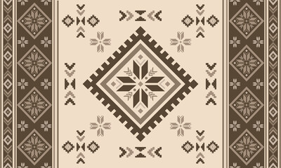 Southwest Aztec geometric Native American Mexican Navajo tribal ethnic seamless pattern fabric colorful design vector for textile printing